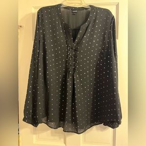 Torrid Black blouse with stars